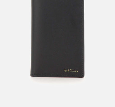 PAUL SMITH Portafogli in pelle con interno a strisce BLACK Uomo 