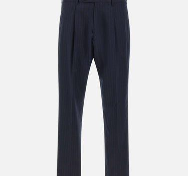 PAUL SMITH Pantaloni gessati in lana BLUE Uomo 
