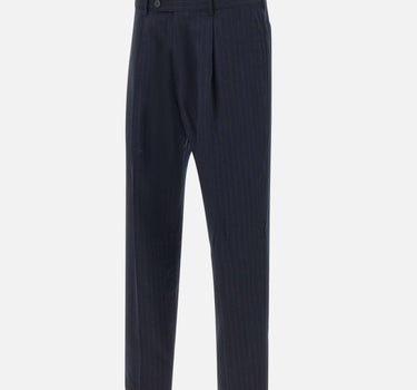 PAUL SMITH Pantaloni gessati in lana BLUE Uomo 