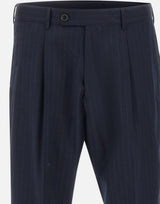 PAUL SMITH Pantaloni gessati in lana BLUE Uomo 