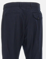 PAUL SMITH Pantaloni gessati in lana BLUE Uomo 