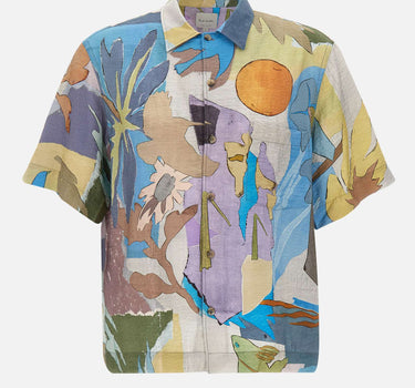 PAUL SMITH Camicia in misto viscosa stampata MULTICOLOR Uomo 
