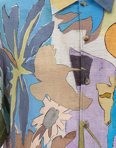 PAUL SMITH Camicia in misto viscosa stampata MULTICOLOR Uomo 