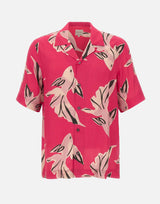 PAUL SMITH Camicia stampata a maniche corte Pink Uomo 