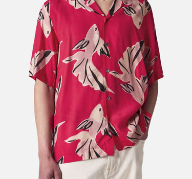 PAUL SMITH Camicia stampata a maniche corte Pink Uomo 