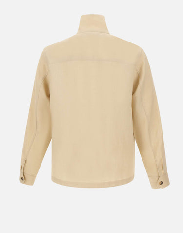 PAUL SMITH Giacca in lino con tasche applicate e coulisse BEIGE Uomo 