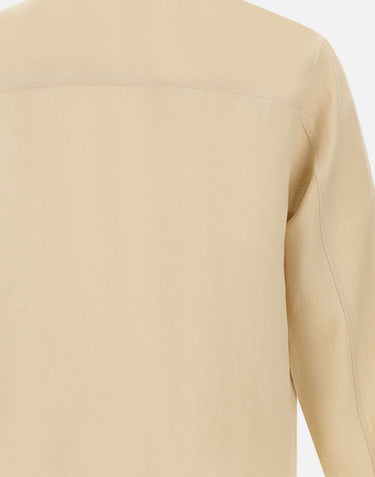 PAUL SMITH Giacca in lino con tasche applicate e coulisse BEIGE Uomo 