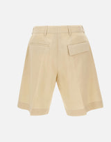 PAUL SMITH Shorts in lino BEIGE Uomo 