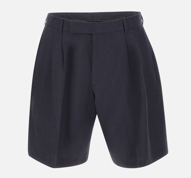 PAUL SMITH Shorts in lino BLUE Uomo 