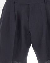 PAUL SMITH Shorts in lino BLUE Uomo 