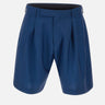 PAUL SMITH Shorts in lana e mohair con pinces BLUE Uomo 