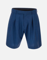 PAUL SMITH Shorts in lana e mohair con pinces BLUE Uomo 