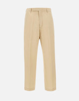 PAUL SMITH Pantaloni in lino a vestibilità affusolata BEIGE Uomo 