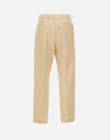 PAUL SMITH Pantaloni in lino a vestibilità affusolata BEIGE Uomo 