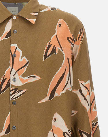 PAUL SMITH Camicia oversize stampata MULTICOLOR Uomo 