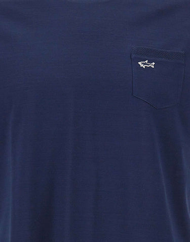 T-shirt in cotone con taschino 25411007 013 PAUL&SHARK 