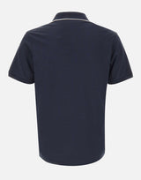 PAUL&SHARK Polo open collar in misto seta e cotone BLUE Uomo 