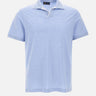 PAUL&SHARK Polo open collar in misto seta e cotone Light Blue Uomo 