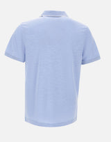 PAUL&SHARK Polo open collar in misto seta e cotone Light Blue Uomo 