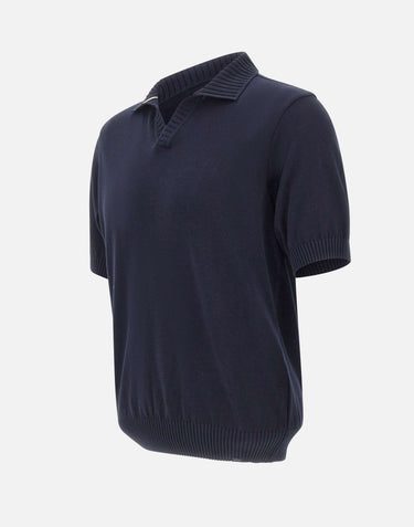 PAUL&SHARK Polo open collar in cotone BLUE Uomo 