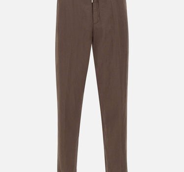 Pantaloni in misto lino con coulisse 26PG1649 82 PERFECTION 