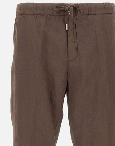 Pantaloni in misto lino con coulisse 26PG1649 82 PERFECTION 