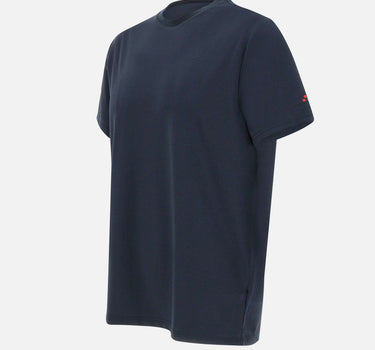 PEUTEREY T-shirt "Zole02" in piquet stretch di seta e cotone BLUE Uomo 