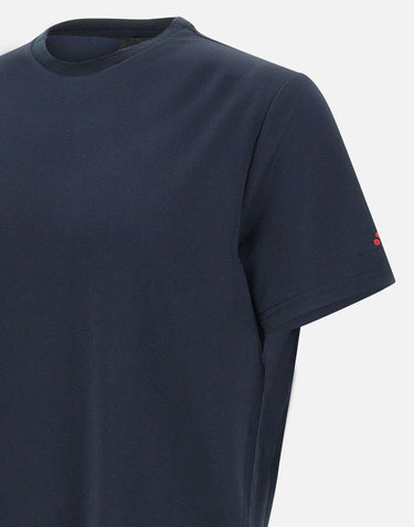 PEUTEREY T-shirt "Zole02" in piquet stretch di seta e cotone BLUE Uomo 