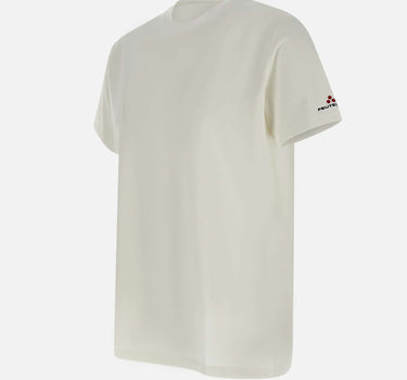 PEUTEREY T-shirt "Zole02" in piquet stretch di seta e cotone WHITE Uomo 