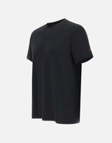 PEUTEREY T-shirt "Zole02" in piquet stretch di seta e cotone BLACK Uomo 
