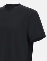 PEUTEREY T-shirt "Zole02" in piquet stretch di seta e cotone BLACK Uomo 