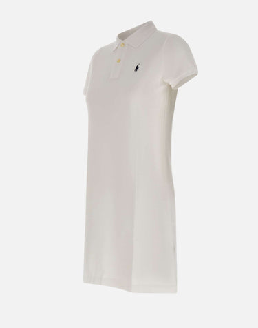 POLO RALPH LAUREN Abito polo in cotone WHITE Donna 