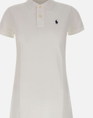 POLO RALPH LAUREN Abito polo in cotone WHITE Donna 