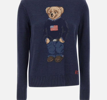 POLO RALPH LAUREN Maglione "Classics" in cotone e lino BLUE Donna 