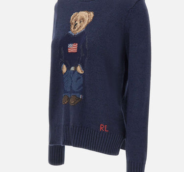POLO RALPH LAUREN Maglione "Classics" in cotone e lino BLUE Donna 