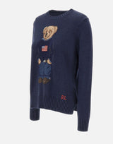 POLO RALPH LAUREN Maglione "Classics" in cotone e lino BLUE Donna 