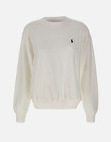 POLO RALPH LAUREN Felpa girocollo in misto cotone WHITE Donna 
