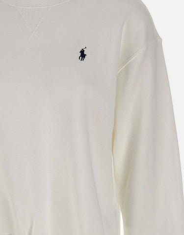 POLO RALPH LAUREN Felpa girocollo in misto cotone WHITE Donna 