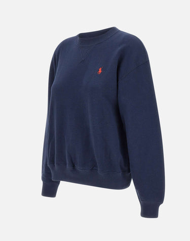 POLO RALPH LAUREN Felpa girocollo in misto cotone BLUE Donna 