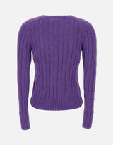 POLO RALPH LAUREN Maglia in cotone a trecce PURPLE Donna 