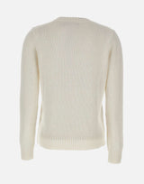 POLO RALPH LAUREN Maglia "Polo Bear" in cotone e lino WHITE Donna 