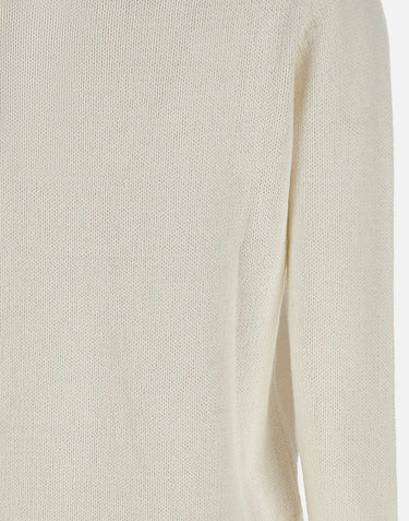 POLO RALPH LAUREN Maglia "Polo Bear" in cotone e lino WHITE Donna 