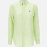 POLO RALPH LAUREN Camicia over in lino a righe GREEN Donna 