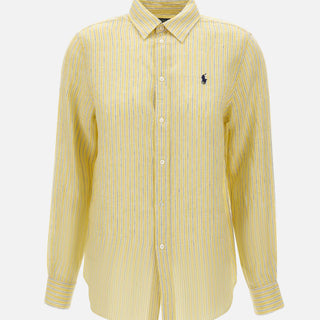 Camicia over in lino a righe 211A96158 002 POLO RALPH LAUREN 
