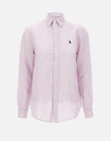 Camicia over in lino a righe 211A96158 006 POLO RALPH LAUREN 