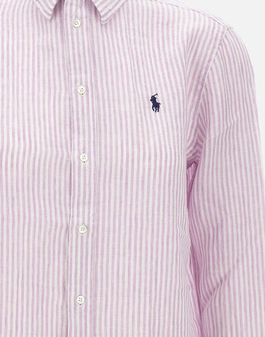 Camicia over in lino a righe 211A96158 006 POLO RALPH LAUREN 