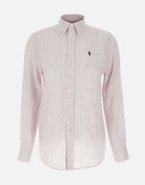 Camicia over in lino a righe 211A96158 011 POLO RALPH LAUREN 