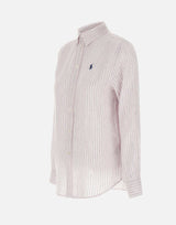 Camicia over in lino a righe 211A96158 011 POLO RALPH LAUREN 
