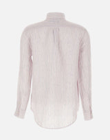 Camicia over in lino a righe 211A96158 011 POLO RALPH LAUREN 