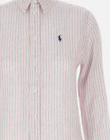 Camicia over in lino a righe 211A96158 011 POLO RALPH LAUREN 